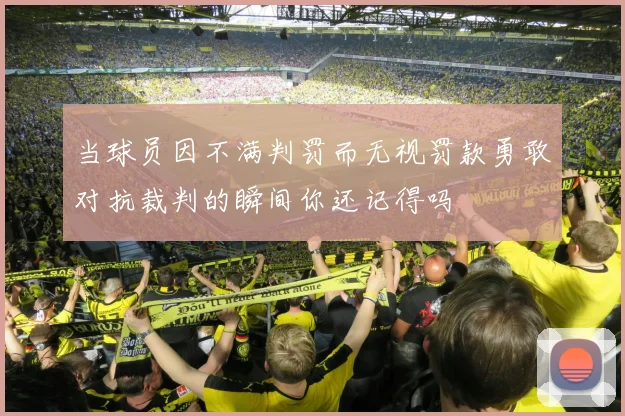 当球员因不满判罚而无视罚款勇敢对抗裁判的瞬间你还记得吗